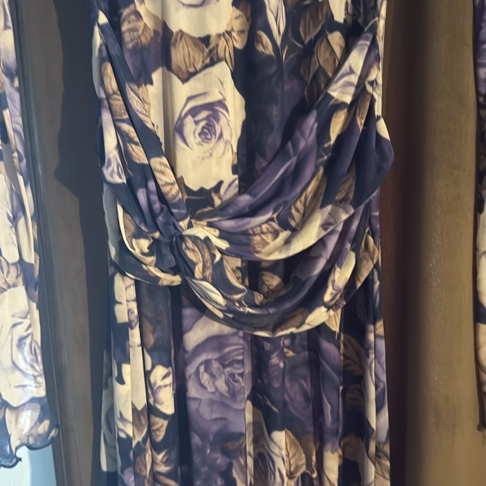 Free People Purple and Pink Midi Dress NWOT - Picture 5 of 6